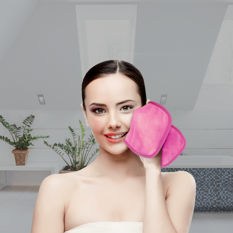 KinHwa Serviette Visage Microfibre lot de 6 Démaquillante lavable lingettes  demaquillantes Réutilisable visage Ultra-douce po